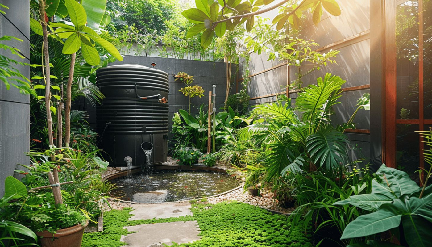 Récupération des eaux de pluie systèmes et intégration dans le jardin